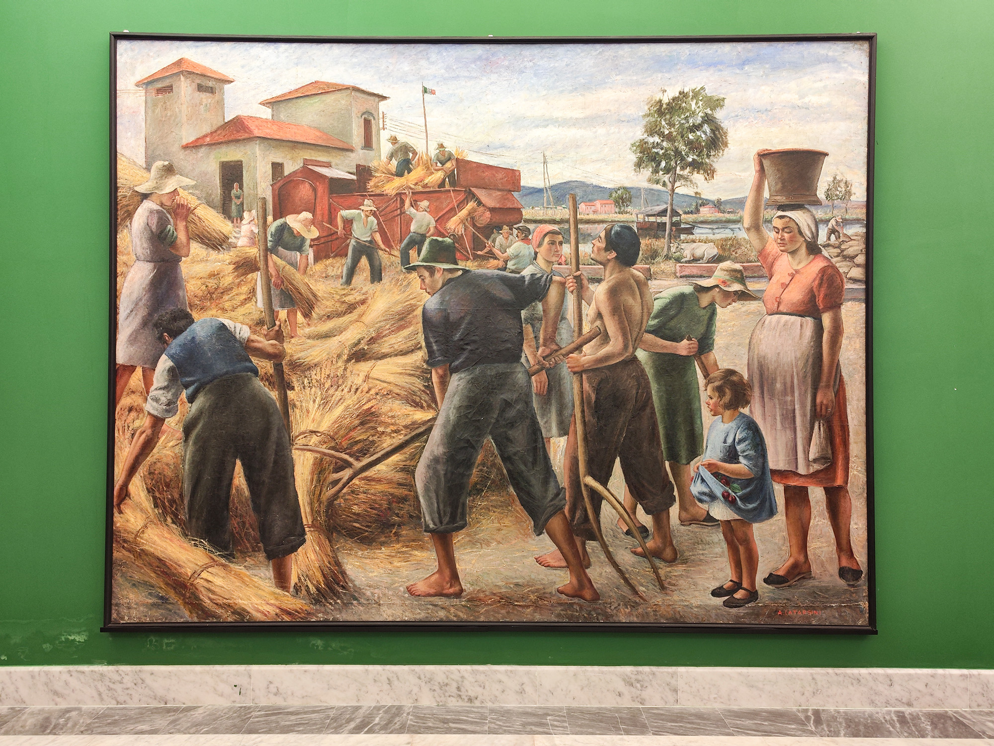 Alfredo Catarsini, "Il grano della bonifica lucchese", Museo del Quarto Platano, Forte dei Marmi